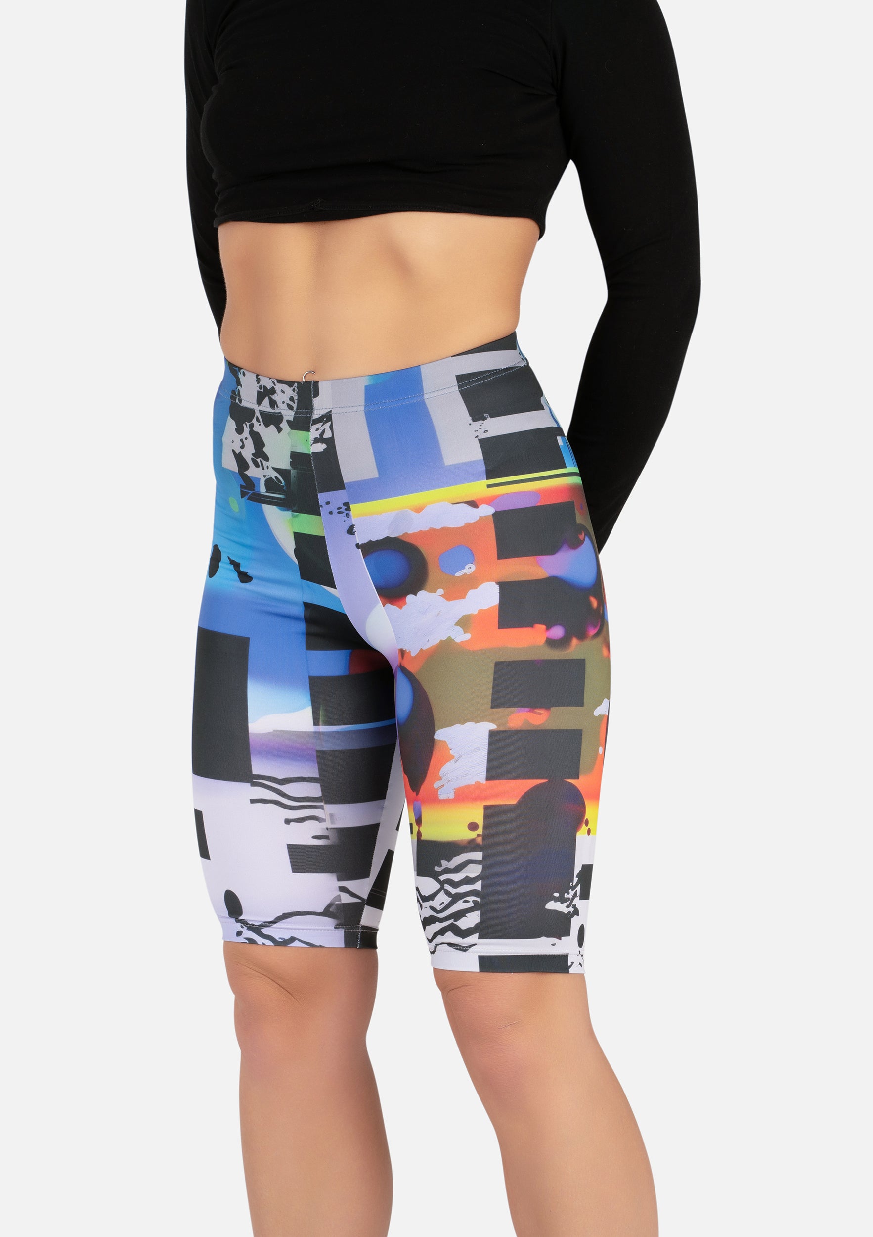 colorful biker shorts